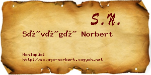 Sóvágó Norbert névjegykártya